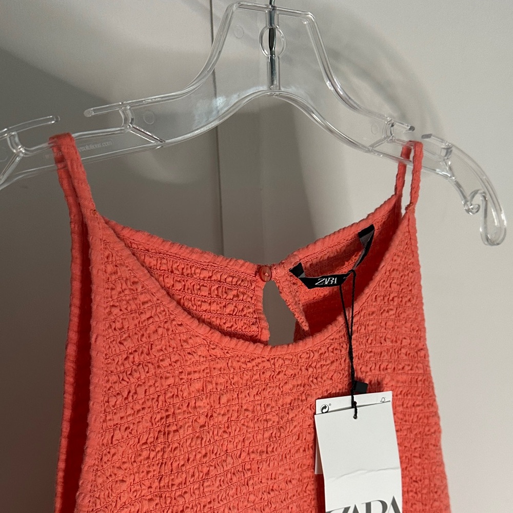 Zara Coral Dress size large - Picture 5 of 12